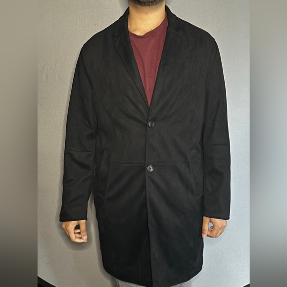 Zara Black coat faux suede - Picture 3 of 6